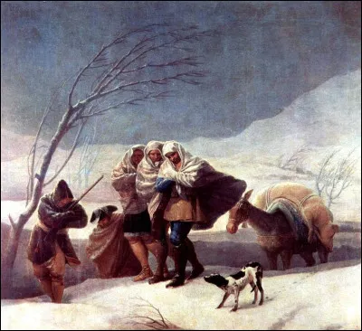 Quel peintre c&eacute;l&egrave;bre est l'auteur de ce tableau intitul&eacute; ''La Temp&ecirc;te de neige'' ?