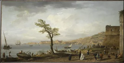 Quel peintre connu pour ses marines est l'auteur de cette "Vue du golfe de Naples" ?