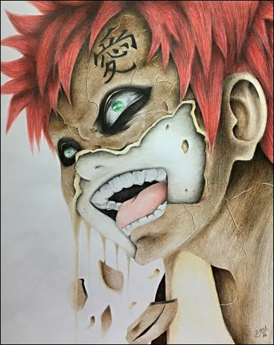 Quel objet Gaara porte-t-il toujours sur son dos ?