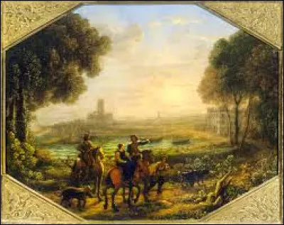 Entre 1637 et 1638, quel classiciste a r&eacute;alis&eacute; cette peinture nomm&eacute;e ''Paysage avec le port de Santa Marinella'' ?