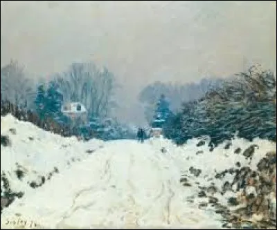 ''Paysage d'hiver &agrave; Louveciennes'' aussi appel&eacute; ''Paysage de neige &agrave; Louveciennes'' est une toile impressionniste datant de 1874. Quel artiste est l'auteur de cette toile'' ?