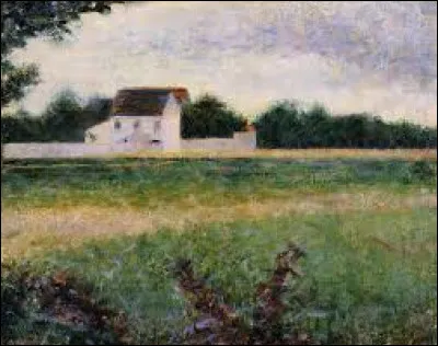 Entre 1881 et 1882, quel pointilliste a r&eacute;alis&eacute; cette toile intitul&eacute;e ''Paysage de l'&Icirc;le-de-France'' ?