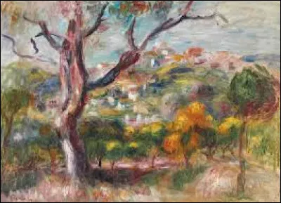 Vers 1915, quel impressionniste a r&eacute;alis&eacute; cette toile nomm&eacute;e ''Paysage de Cagnes'' ?