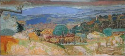 Datant de 1928, la toile nomm&eacute;e ''Paysage au Cannet'' est une peinture du nabi...