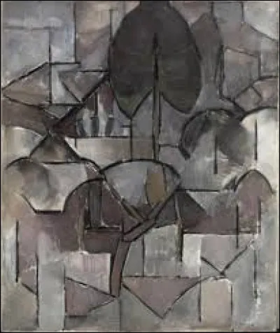 Quel artiste a r&eacute;alis&eacute;, en 1912, cette huile sur toile intitul&eacute;e ''Paysage avec arbres'' ?