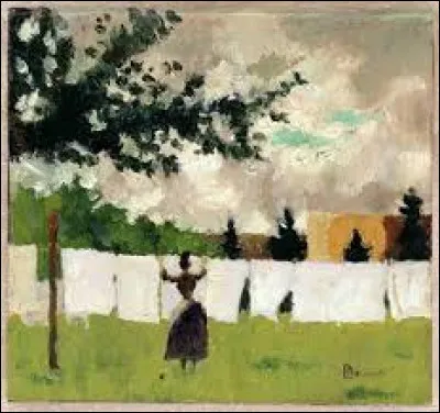 Parmi ces trois nabis, lequel a r&eacute;alis&eacute; cette toile intitul&eacute;e ''Femme &eacute;tendant du linge'' ?