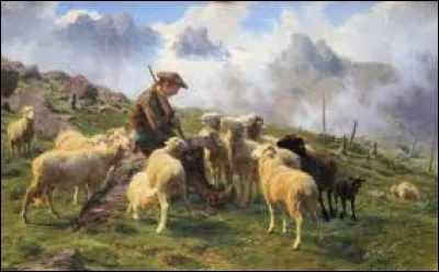 ''Berger des Pyr&eacute;n&eacute;es donnant du sel a des moutons'' est une toile datant de 1864. Qui, parmi les naturalistes, a r&eacute;alis&eacute; cette peinture ?