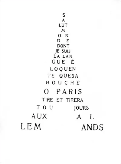 Quel nom donne-t-on &agrave; un po&egrave;me dont la disposition graphique sur la page forme un dessin, g&eacute;n&eacute;ralement en rapport avec le sujet du texte ?