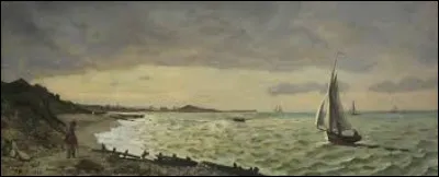 En 1865, quel impressionniste a r&eacute;alis&eacute; ce paysage intitul&eacute; ''Plage &agrave; Sainte-Adresse'' ?
