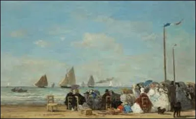 Parmi ces trois impressionnistes, lequel a r&eacute;alis&eacute;, en 1863, cette toile intitul&eacute;e ''Sc&egrave;ne de plage &agrave; Trouville'' ?