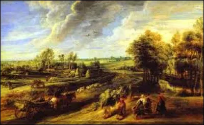 Quel baroque a r&eacute;alis&eacute; cette huile sur bois intitul&eacute;e ''Le Retour des paysans des champs'', vers 1640 ?