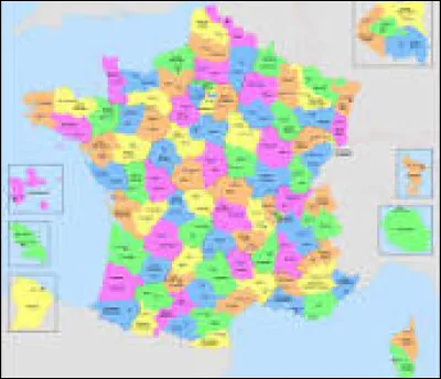 Combien y a-t-il de d&eacute;partements en m&eacute;tropole ?