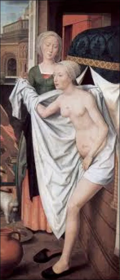 Vers 1485, quel primitif flamand a r&eacute;alis&eacute; cette peinture religieuse intitul&eacute;e ''Bethsab&eacute;e au bain'' ?