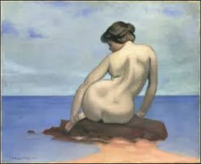 Datant de 1910, ''Baigneuse assise sur un rocher'' est l'�uvre du nabi...