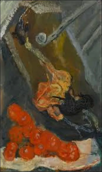 Cha&iuml;m Soutine (1893-1943) est un peintre bi&eacute;lorusse de l'&Eacute;cole de Paris. R&eacute;alis&eacute;e vers 1924, ''Dindon et tomates'' est-elle une de ses toiles ?