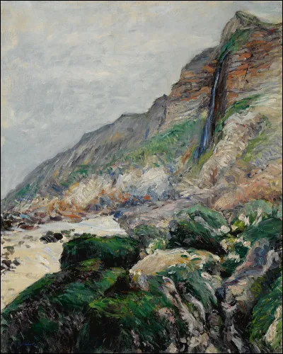 Quel peintre fran&ccedil;ais est l'auteur de ce tableau intitul&eacute; ''Falaise en Normandie'' ?