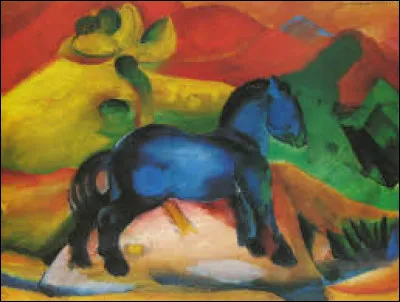 Dat&eacute;e de 1912, ''Petit cheval bleu'' est l'�uvre de l'expressionniste...