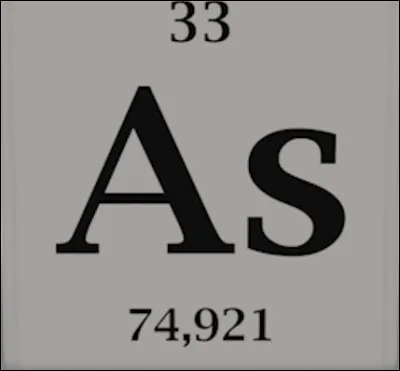 ''As'' est le symbole chimique de quel &eacute;l&eacute;ment ?