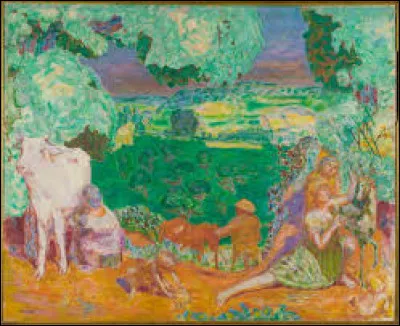 Parmi ces trois nabis, lequel a r&eacute;alis&eacute;, entre 1916 et 1920, cette toile intitul&eacute;e ''La Symphonie pastorale'' ?