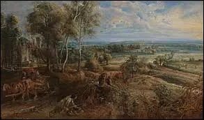 Vers 1636, quel baroque a r&eacute;alis&eacute; cette huile sur bois intitul&eacute;e ''Vue de Het Steen au petit matin'', &eacute;galement appel&eacute;e ''Ch&acirc;teau de Steen avec chasseur'' ou simplement ''Het Steen'' ?