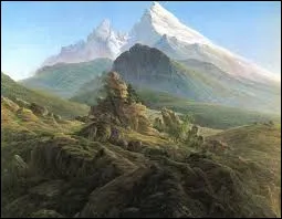 Entre 1824 et 1825, quel romantique a r&eacute;alis&eacute; cette toile intitul&eacute;e ''Le Watzmann'' ?