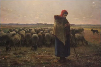 Qui a peint ce tableau intitul&eacute; "Berg&egrave;re et moutons'' ?