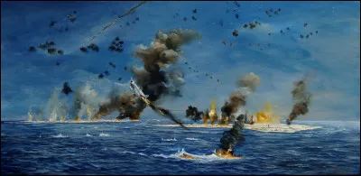 Quel est le nom de cette bataille qui a oppos&eacute; les marines du Japon et des &Eacute;tats-Unis lors de la guerre du Pacifique ?
