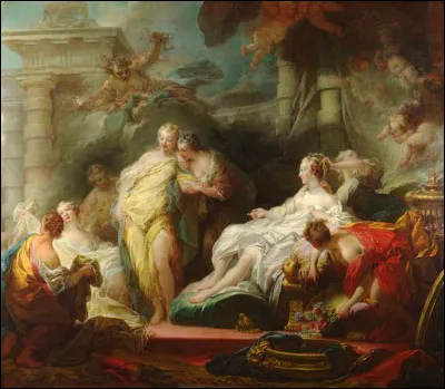 Quel peintre fran&ccedil;ais du XXVIII e si&egrave;cle est l'auteur de ce tableau intitul&eacute; : ''Psych&eacute; montrant &agrave; ses s�urs les pr&eacute;sents de Cupidon'' ?