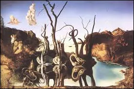 Compl&eacute;tez le titre de ce tableau : "Cygnes se refl&eacute;tant dans les ..." :