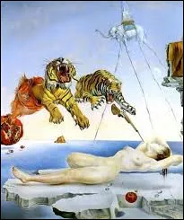 Compl&eacute;tez le titre de ce tableau : "R&ecirc;ve caus&eacute; par le vol d&rsquo;une abeille autour d&rsquo;une grenade une seconde avant le ..." :