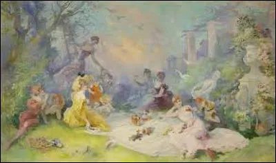 Datant de 1904, ''Le D&eacute;jeuner sur l'herbe'' est une �uvre r&eacute;alis&eacute;e par un membre de l'art nouveau. Quel peintre a peint cette toile ?