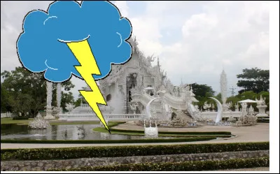 Quel chef-d'oeuvre architectural &agrave; la blancheur &eacute;clatante se cache derri&egrave;re le nuage ?