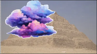 Quelle pyramide d'&Eacute;gypte &agrave; degr&eacute;s se cache derri&egrave;re les nuages ?