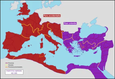 &Agrave; la mort de Th&eacute;odose 1er, le pouvoir est partag&eacute; entre ses deux fils. Alors, l'Empire se divise en deux : L'Empire romain d'Occident, avec pour capitale [...] et l'Empire romain d'Orient, avec pour capitale [...].Quelles sont leurs capitales ?