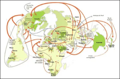Quelles sont les trois principales r&eacute;gions d'arriv&eacute;e de migrants ?