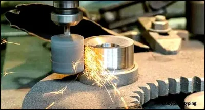 Cette machine de pr&eacute;cision produit beaucoup d'&eacute;tincelles. C'est une...