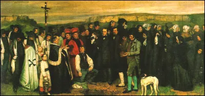 Quel peintre est l'auteur de ce tableau intitul&eacute; ''Un enterrement &agrave; Ornans'' ?