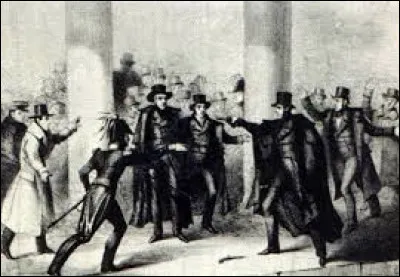 La premi&egrave;re tentative d'assassinat avait eu lieu le 30 janvier 1835 devant le Capitole et visait le 7e pr&eacute;sident des Etats-Unis : il s'agissait de ...