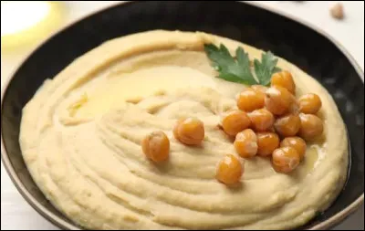 Le houmous : pois chiches, ail, huile d'olive, cumin, citron, paprika et ...