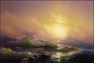 Quel romantique russe a r&eacute;alis&eacute; ce marine intitul&eacute; ''La Neuvi&egrave;me vague'' ?