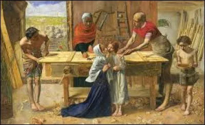 Parmi ces trois pr&eacute;rapha&eacute;lites, lequel a r&eacute;alis&eacute; cet art religieux intitul&eacute; ''Le Christ dans la maison de ses parents'' ?