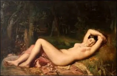 Peinte cette ann&eacute;e-l&agrave;, ''Baigneuse endormie pr&egrave;s d'une source'', &eacute;galement appel&eacute;e ''Nymphe endormie pr&egrave;s d'une source'', est l'&oelig;uvre du romantique...