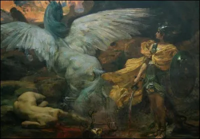 Dans la mythologie grecque, de quelle cr&eacute;ature mythique P&eacute;gase est-il n&eacute; ?