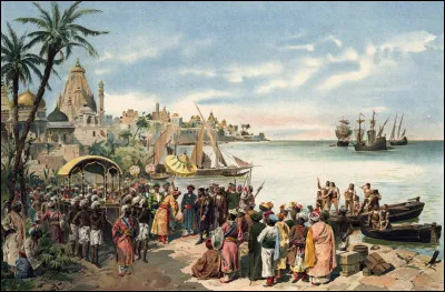 Ce 21 mai, Vasco de Gama atteint le port de Pantalayini, situ&eacute; &agrave; une vingtaine de kilom&egrave;tres de Calicut, sur la c&ocirc;te occidentale de l'Inde : c'&eacute;tait en ...