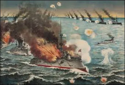 Les 27 et 28 mai 1905 a lieu la bataille de Tsushima qui s'ach&egrave;ve par une victoire d&eacute;cisive de la flotte japonaise sur la flotte ...