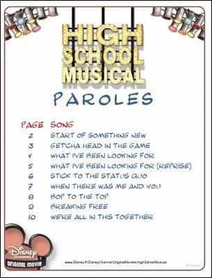 Quelle est la nouvelle chanson d'"High School Musical 2" ?