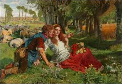 Parmi ces trois pr&eacute;rapha&eacute;listes, lequel a r&eacute;alis&eacute; cette toile intitul&eacute;e ''Le Berger mercenaire'' ?