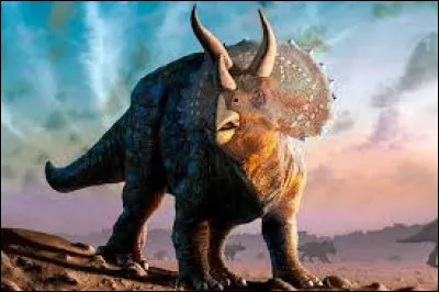 Top : Dinosaure herbivore, long de 8 &agrave; 9 m, haut d'environ 3 m, pesant de 6 &agrave; 12 tonnes, j'ai v&eacute;cu, &agrave; peu pr&egrave;s, il y a 65 millions d'ann&eacute;es, je suis...