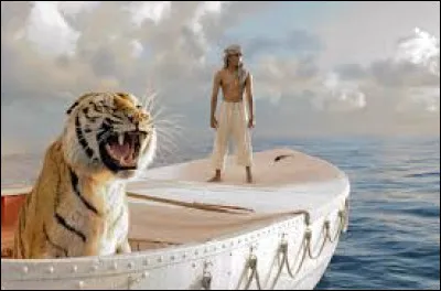 Quel est le nom de ce film dans lequel le personnage principal est coinc&eacute; sur une barque avec un tigre en plein milieu de l'oc&eacute;an ?