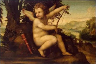 Qui est ce dieu de la mythologie romaine dont les attributs sont un arc, un carquois, une fleur et des ailes ?